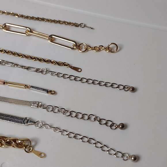 Lot Of 13 Metal Bracelets And Anklets - Picture 8 of 10